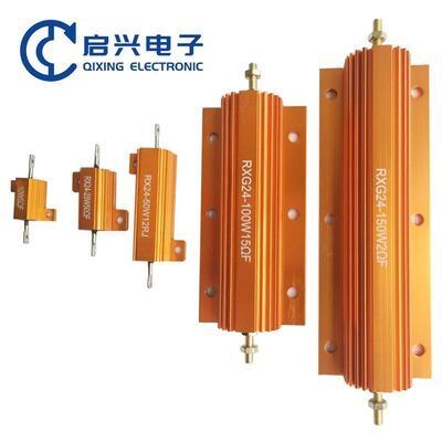 Quality RXG24 Gold Aluminum Shell Resistor 200W 2RJ High Power Wirewound Resistor Heat Dissipation factory