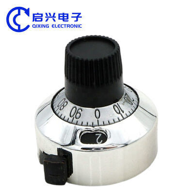 Quality Customized Potentiometer Knob Shaft Black Silver Blue Yellow Aluminum Volume Control Knob with Set Screw factory
