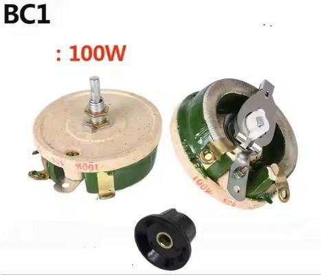 Quality BC1 High Power Sliding Rheostat Porcelain Disc Adjustable Resistor 25W 50W 100W 500W factory