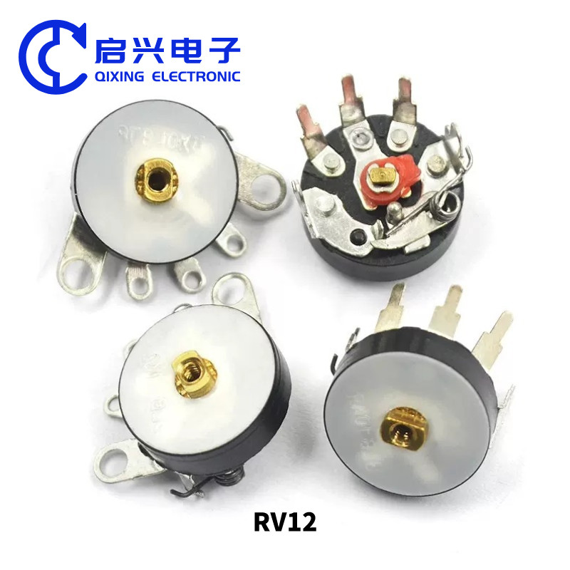 Radio Volume Potentiometer Straight Foot With Switch B50K RV12MM B103 B10K
