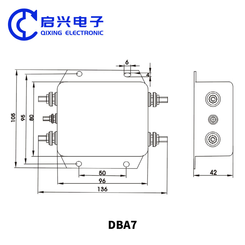 DBA7 Single Phase EMI Filter Universal Series 20A30A Power Supply