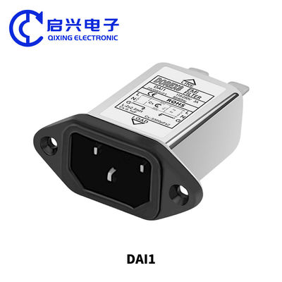 DAI1 Series IEC Socket Type EMI Single Phase Power Noise Filter 1A 3A 6A 10A