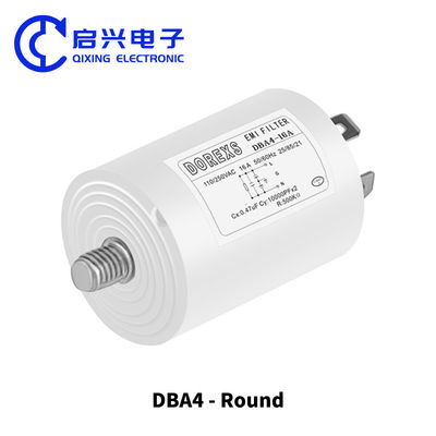 Plastic Housing Power Filter DBA4 Round 250V Single Phase For Household Appliance