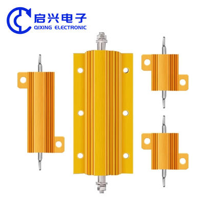 RX24 50W 5% high power resistor aging load audio LED metal car resistor 100 ohm Gold aluminum shell resistor