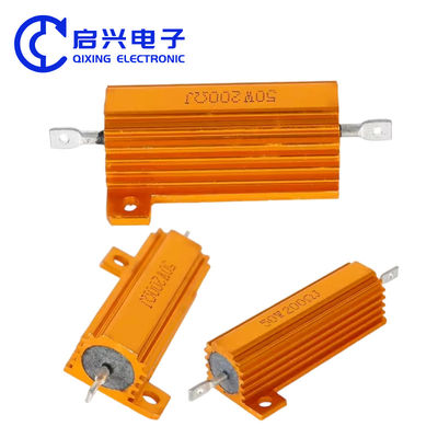 High Voltage Power canbus Load Resistor 12V 50W 200 ohm RX24 Gold Aluminum housing resistor