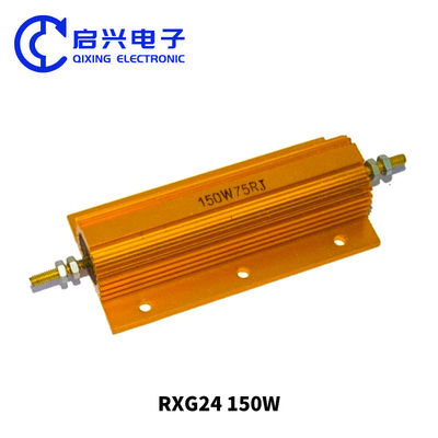 Rxg24 Wire Wound Resistor 25W 50W 75W 100W 200W 300W 500W High Power Gold Aluminum Shell Resistor