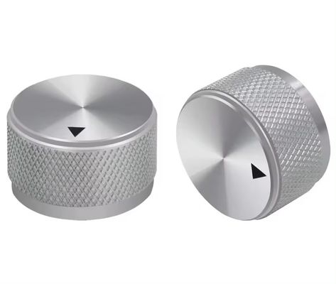 Silver Aluminum Alloy Potentiometer Control Knob Volume Audio Electric Guitar Bass Screw Type 25 x 15.5mm (dh)