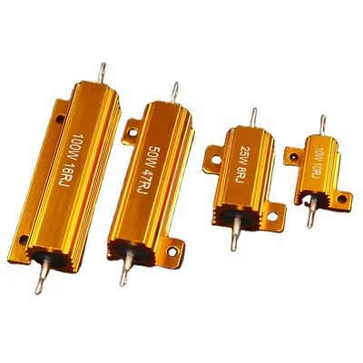 RX24 Gold Aluminum Housed wirewound 10W 25W 50W 100W 200W Tolerance 5% Resistor resistance 100 ohms