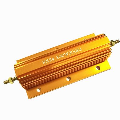 RX24 100W Gold Aluminum Housed Wirewound Power Resistor power resistor dynamic braking resistor