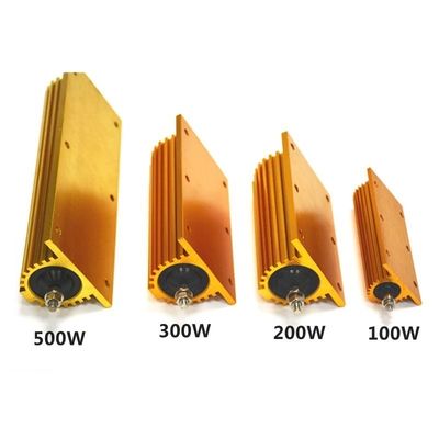 RX24 Gold Aluminum Case Resistor High Power 25W 50W 100W 200W 300W Car Current Limiting Load Element