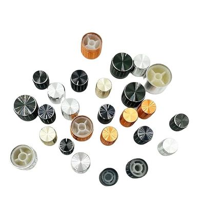 High-quality aluminum audio control knobs are available in many sizes for potentiometers