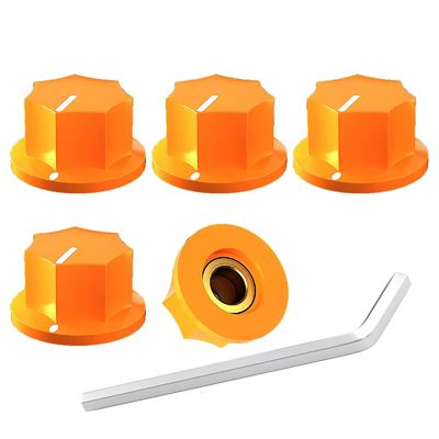 MXR Style Fluted Knob Guitar Pedal Knob Knurled Shaft 6.35MM Shaft Hole Diameter Potentiometer O.D.20MM Electronic Acces