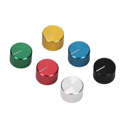 Solid Aluminum Knob Guitar Knob Potentiometer Knob with Indicator Line 6.35/6.0MM Shaft Hole Diameter O.D. 20MM