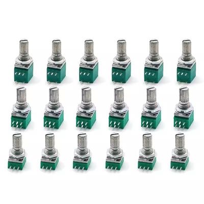 RK097N 15mm Handle 3 5 6 Pin Audio Shaft Sealed Potentiometer For Audio Amplifier Adjustment