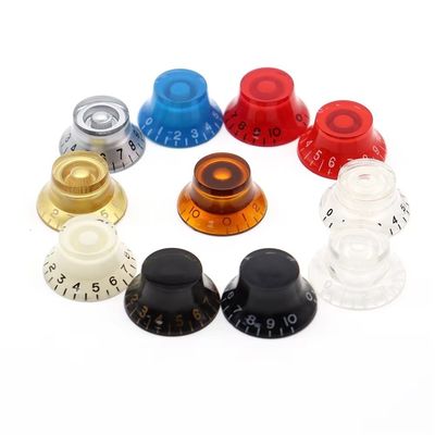 Multi Color Electric Guitar Volume Tone Knob Top Hat Straight Guitar Speed Control Knob Plastic