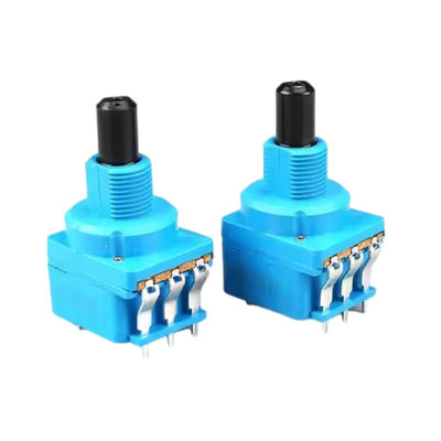 WH116AK Series Dimmer Dual Control Potentiometer B500K 5-pin With Rotary Switch Half Shaft Handle Length 16MM
