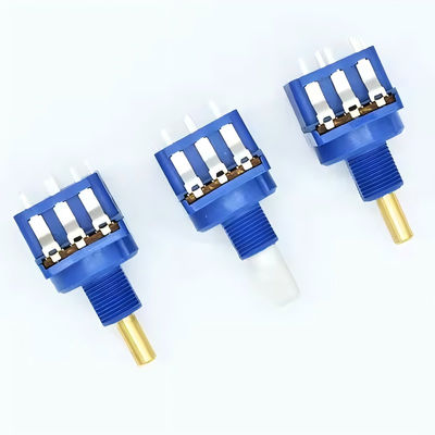WH116AK Series Dimmer Dual Control Potentiometer B500K 5-pin With Rotary Switch Half Shaft Handle Length 16MM