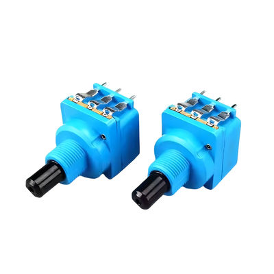 WH116AK Series Dimmer Dual Control Potentiometer B500K 5-pin With Rotary Switch Half Shaft Handle Length 16MM