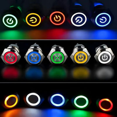Stainless Steel Button Material Waterproof Light Switch for Lightless Pushbutton Switch and Flat Buttons