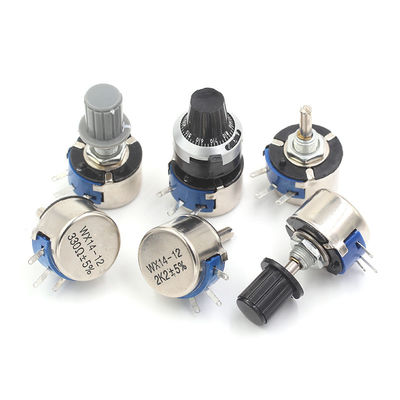 WX14-12 3w Single Coil Wirewound Adjustable Potentiometer 1k 2k2 4k7 10k 22k With 4mm Knob