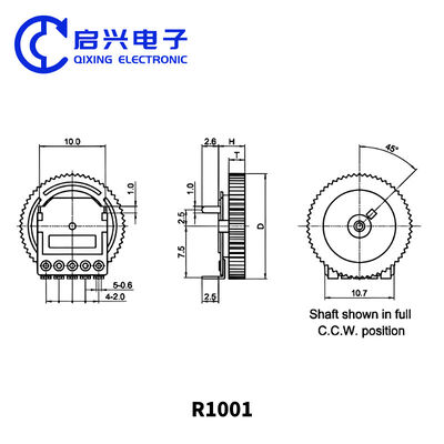 1K Ohm Dial Wheel Potentiometer For Audio Stereo Volume Switch Control ...