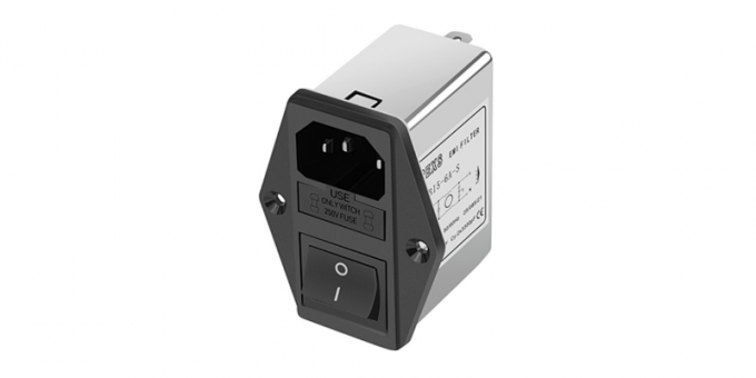 Produktbild von EMI-Netzfilter IEC-Eingangsmodul – Einphasiger Netzleitungsfilter DBI5 6A, 115–250 V AC, Mit Schalter & Sicherung – Rauschunterdrückung Für Geräte