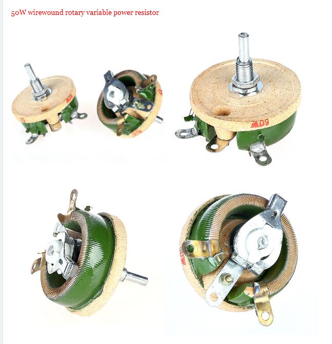 High Power Wirewound Potentiometer Rotary Rheostat Disk Ceramic Variable Resistor 25W 50W BC1-50W BC1 2