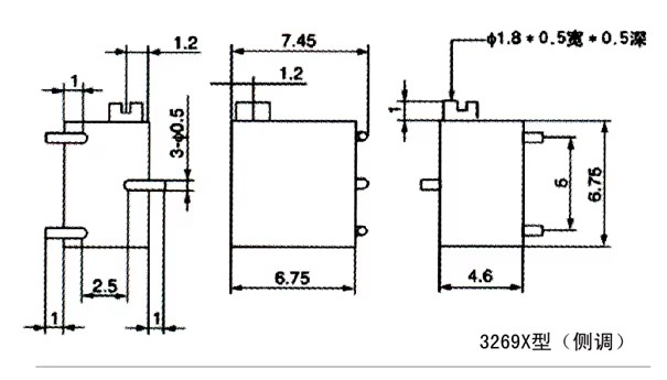 BONENS Series 3269 SMD Variable Resistor Trimming Potentiometer 14