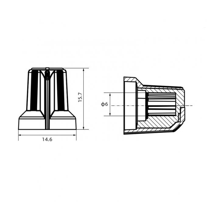 AG1 D Shaft 15X16mm Plastic Potentiometer Knobs Various Types Electronic Accessories 6
