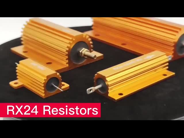 RX24  Gold Aluminum Case Resistor 25w 47 ohm