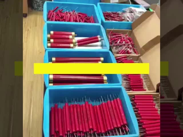 BONENS RI80-50W High Frequency Glass Glaze Film Tubular Rod Voltage Divider Resistor 50W Non-inductive